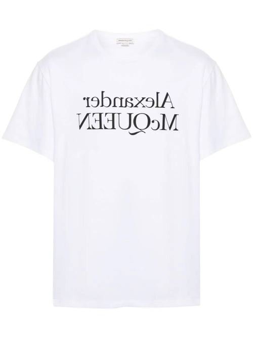 T-shirt con stampa da uomo Alexander McQueen | 781977QTAAZ0909